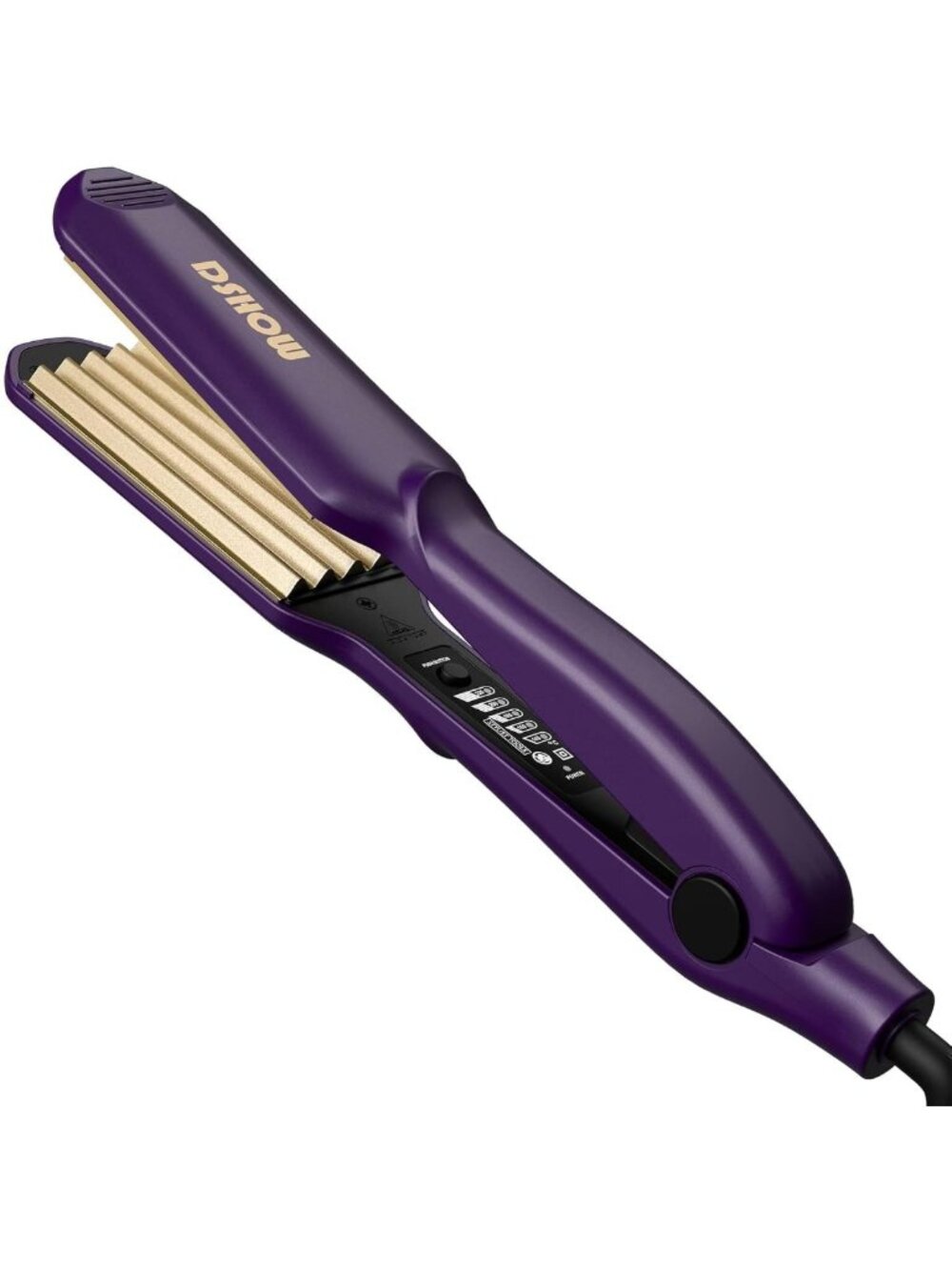 Hair Crimper for Women - Titanium Ceramic, 5 Temp Settings, Volumizing Tool for